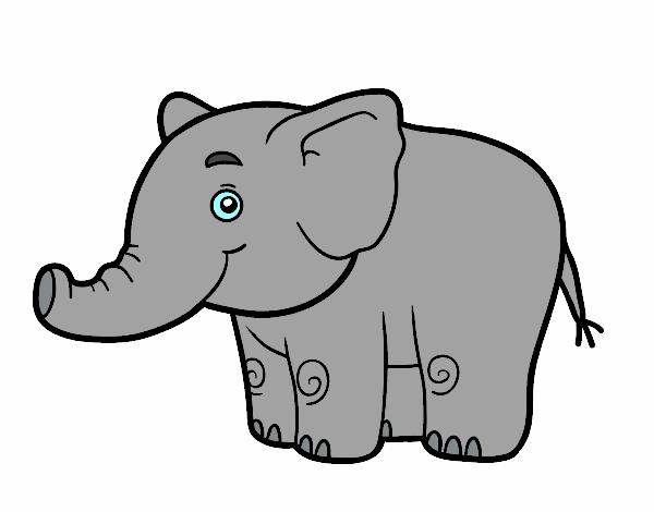 Dibuix Un elefantet pintat per Sanrips
