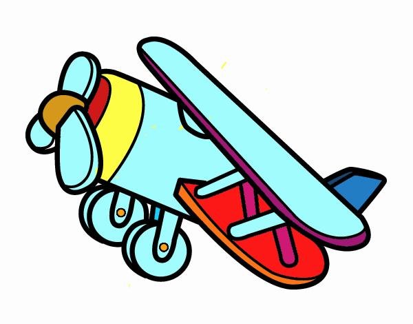 Dibuix Avió acrobàtic pintat per Marga