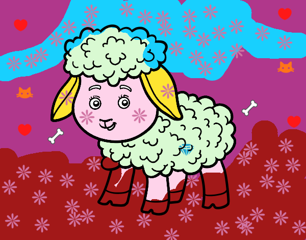 Dibuix Una ovelleta pintat per Ivet_Ona