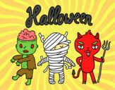 Dibuix Monstruets de Halloween pintat per marbevi