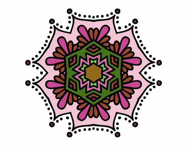 Mandala flor simètrica