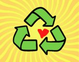 Dibuix Símbol del reciclatge pintat per MARIAJUAN
