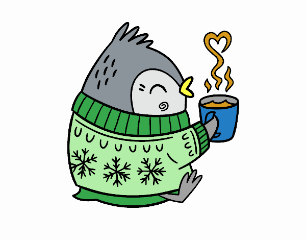 Ocellet prenent un tè