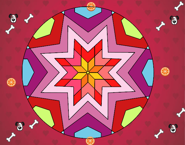 Mandala mosaic estrella