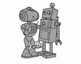 Robot arreglant robot