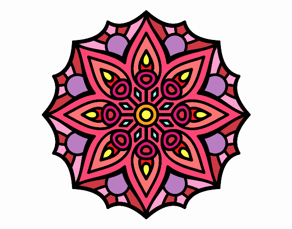 Mandala simetria senzilla