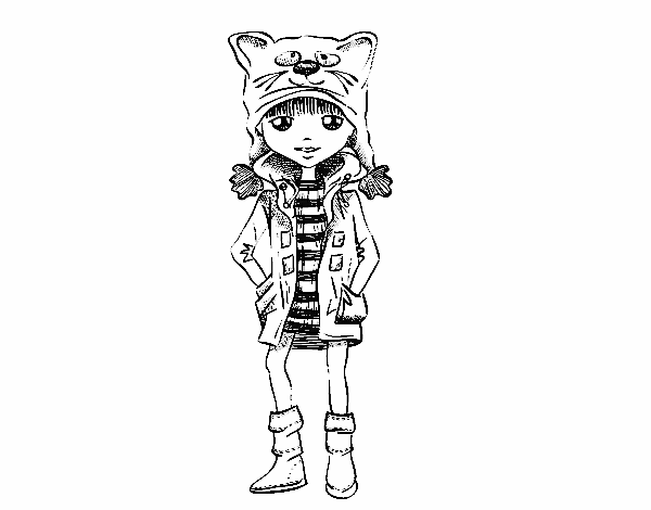 Nena amb barret de gat