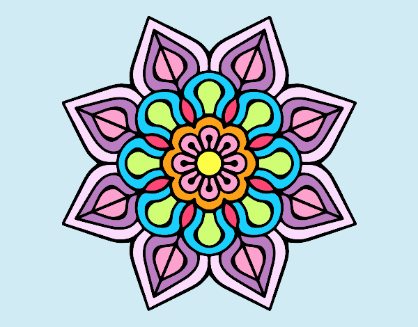 Mandala de flor senzilla
