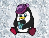 Un pingüí amb regal de Nadal