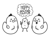 Dibujo de Algunes gallines de Pasqua