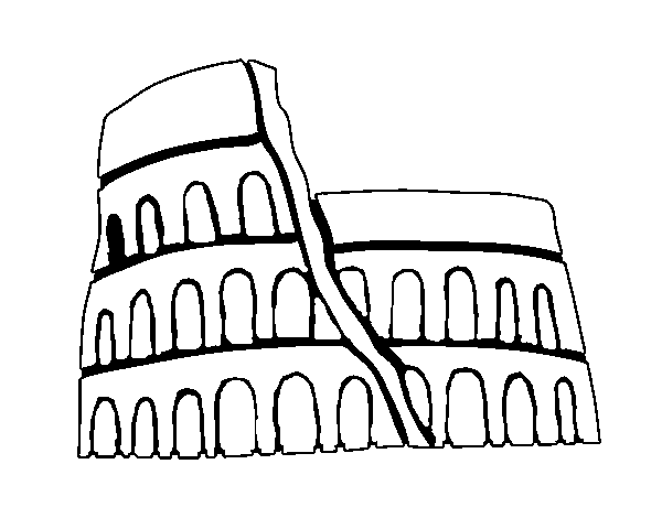 Dibuix de Amfiteatre de Roma per Pintar on-line