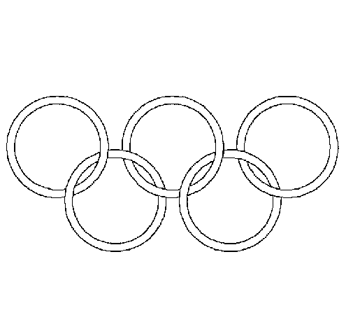 Dibuix de Anelles dels jocs olímpics per Pintar on-line
