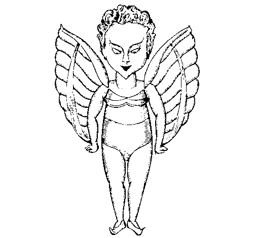 Dibuix de Àngel malvat  per Pintar on-line