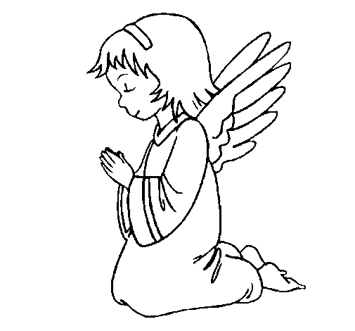 Dibuix de Àngel orant  per Pintar on-line