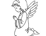 Dibuix de Àngel orant  per pintar