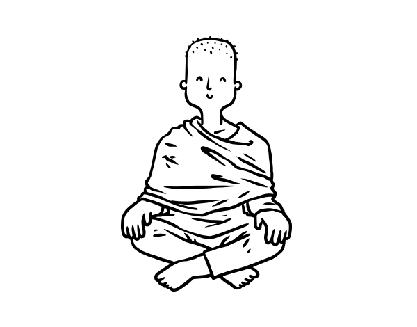 Dibuix de Aprenent budista per Pintar on-line
