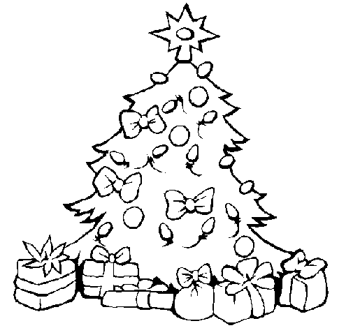 Dibuix de Arbre de Nadal per Pintar on-line