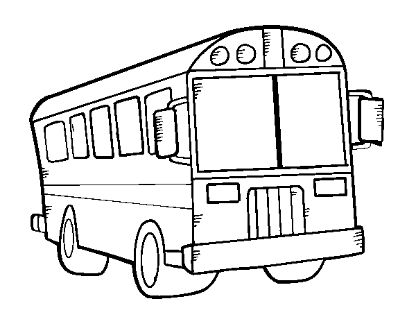 Dibuix de Autobús del col·legi per Pintar on-line