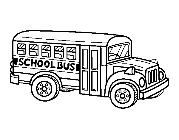 Dibuix de Autobús escolar americà per Pintar on-line