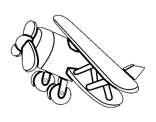 Dibuix de Avió acrobàtic per Pintar on-line