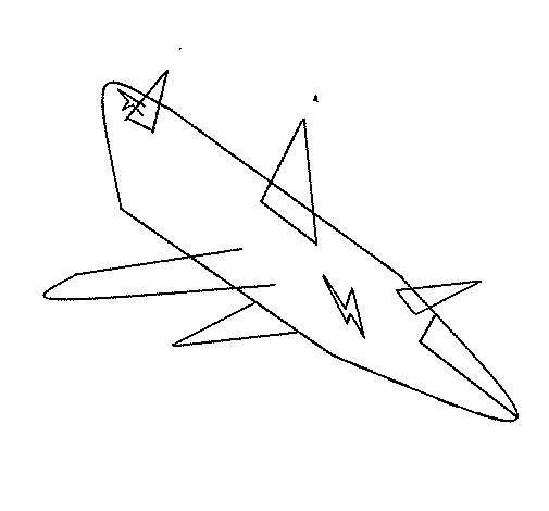 Dibuix de Avió enlairant per Pintar on-line