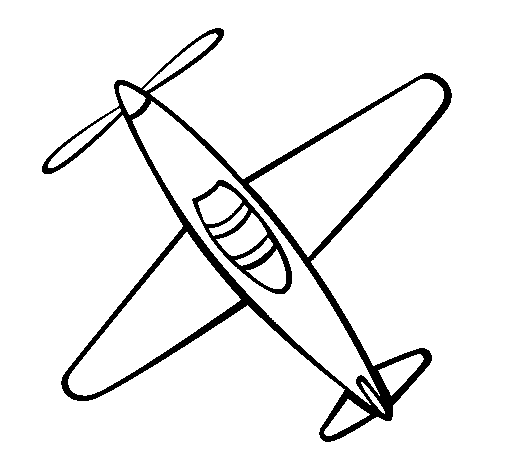 Dibuix de Avió III per Pintar on-line