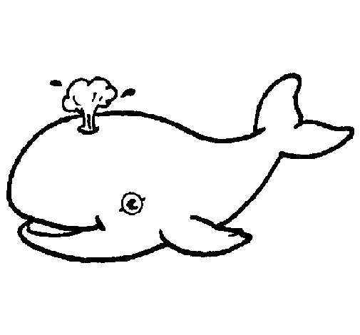 Dibuix de Balena expulsant aigua per Pintar on-line
