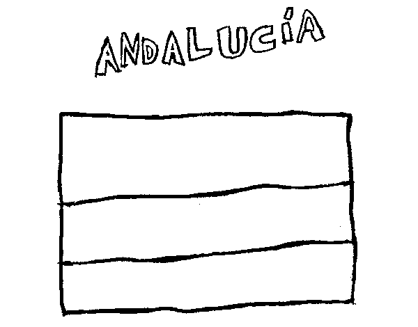 Dibuix de Bandera Andalusia per Pintar on-line
