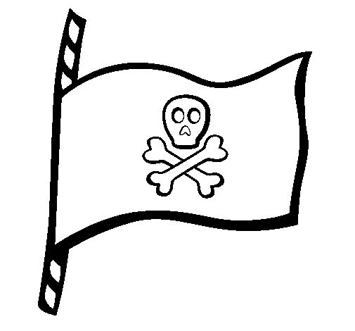Dibuix de Bandera pirata per Pintar on-line