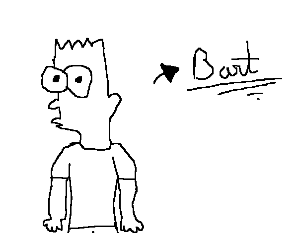 Dibuix de Bart sorprès per Pintar on-line