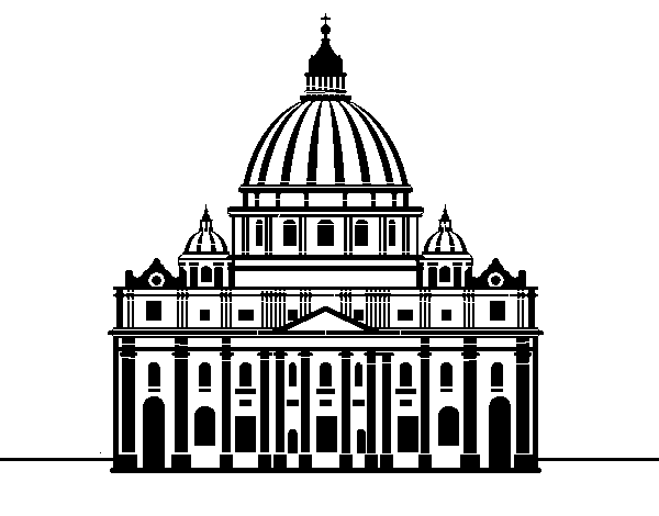 Dibuix de Basílica de Sant Pere del Vaticà per Pintar on-line