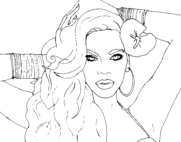 Dibuix de Beyoncé per Pintar on-line