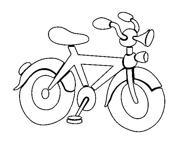 Dibuix de Bicicleta amb botzina per Pintar on-line