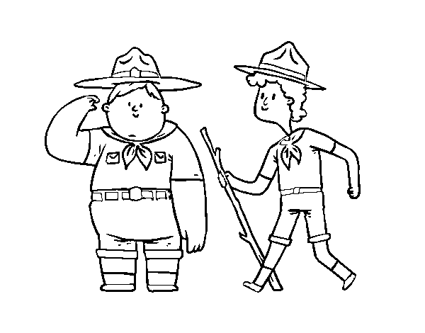 Dibuix de Boy Scouts per Pintar on-line
