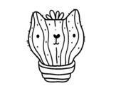 Dibuix de Cactus gat per pintar