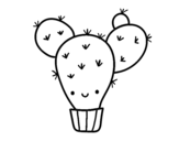 Dibuix de Cactus nopal per pintar