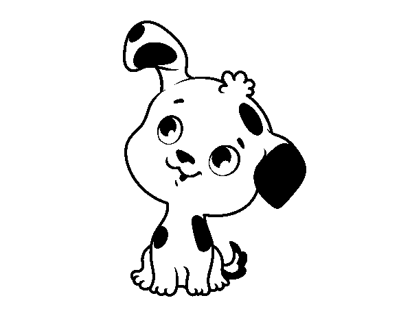 Dibuix de Cadellet de gos per Pintar on-line