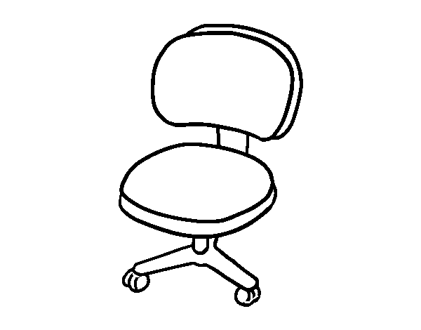 Dibuix de Cadira amb rodes per Pintar on-line
