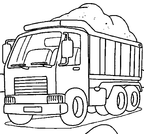 Dibuix de Camió de càrrega per Pintar on-line