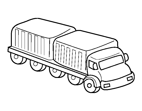 Dibuix de Camió llarg per Pintar on-line