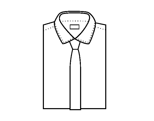 Dibuix de Camisa amb corbata  per Pintar on-line