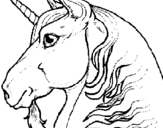 Dibuix de Cap d'unicorn per pintar