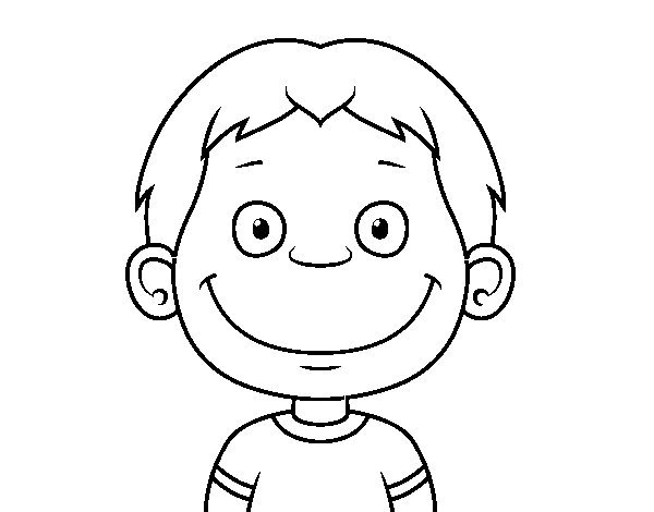 Dibuix de Cara de nen petit per Pintar on-line