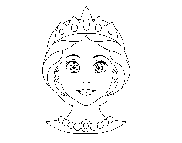 Dibuix de Cara de princesa per Pintar on-line