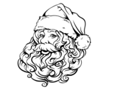 Dibuix de Cara de Santa Claus per Nadal per pintar