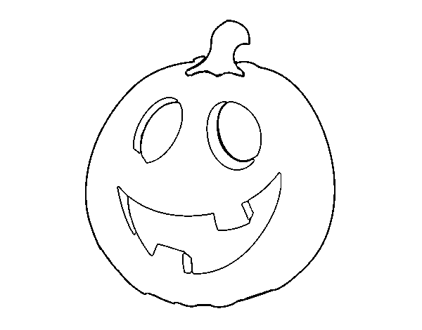 Dibuix de Carbassa de Halloween per Pintar on-line