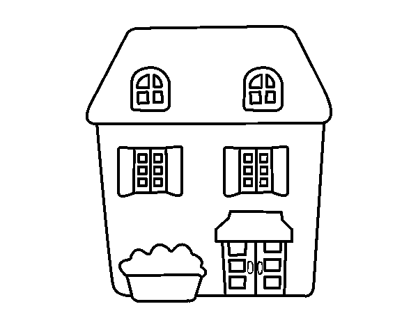 Dibuix de Casa estil anglès per Pintar on-line