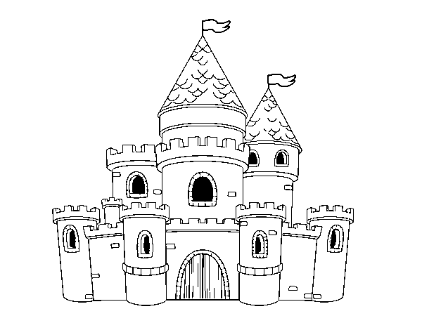 Dibuix de Castell de princeses per Pintar on-line