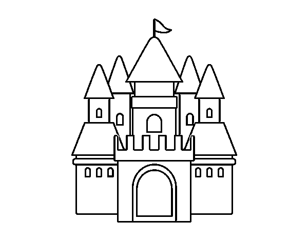 Dibuix de Castell medieval 2 per Pintar on-line