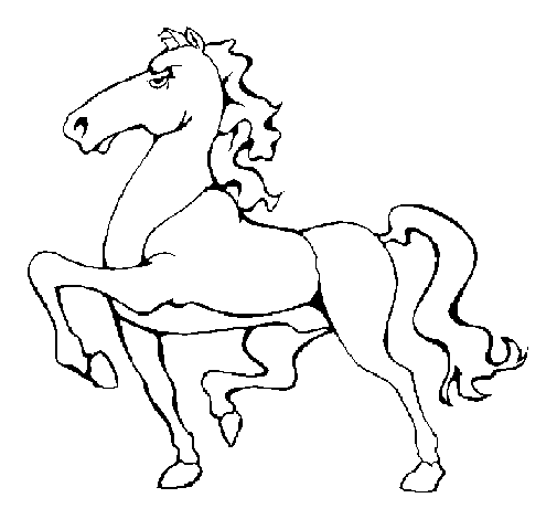 Dibuix de Cavall desfilant per Pintar on-line
